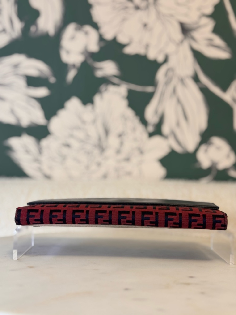 Fendi Authentic Vintage Red Zucca Monogram Wallet, EUC RARE - Picture 8 of 13